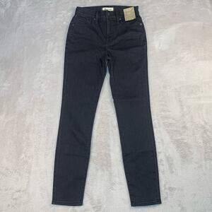 NWT Madewell 10" Skinny Jeans Womens 24 Soft Stretch Magic Pockets Faded Black